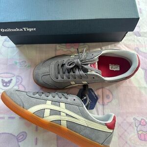 Onitsuka Tiger by Asics Men’s Gray Suede Sneakers with Gum Sole